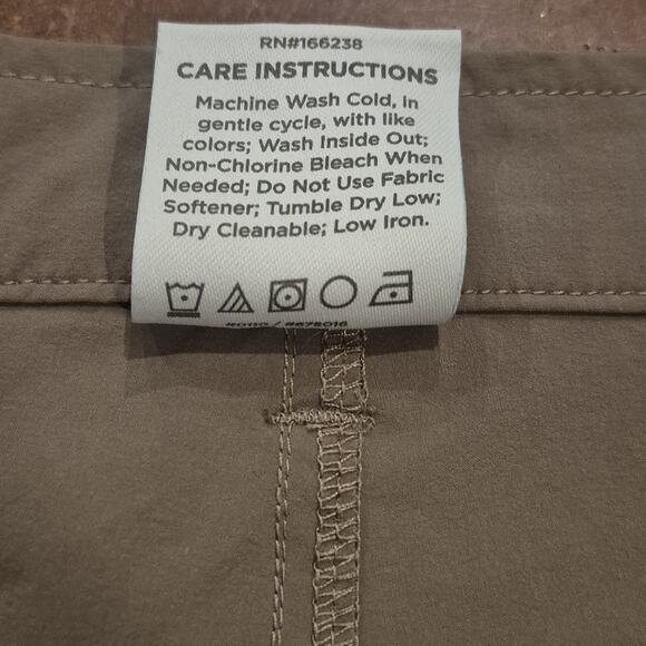 FREE FLY Latitude Shorts Mens Large Chino Tobacco Brown Stretch Fishing Everyday - Picture 5 of 8